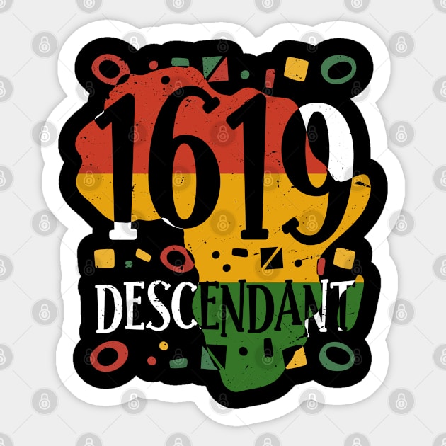 Project 1619 Descendant Black History Month Sticker by dounjdesigner